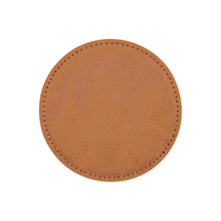 Round PU coaster office desk gift