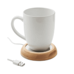 Hotify bamboo mug warmer desk accessory