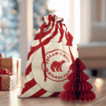 Jolly Christmas cotton gift bag for clients