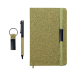 Tea-cork notebook and pen gift