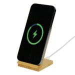 Simtang - 15W Bamboo and Recycled Phone Stand Wireless Charger - Image 2