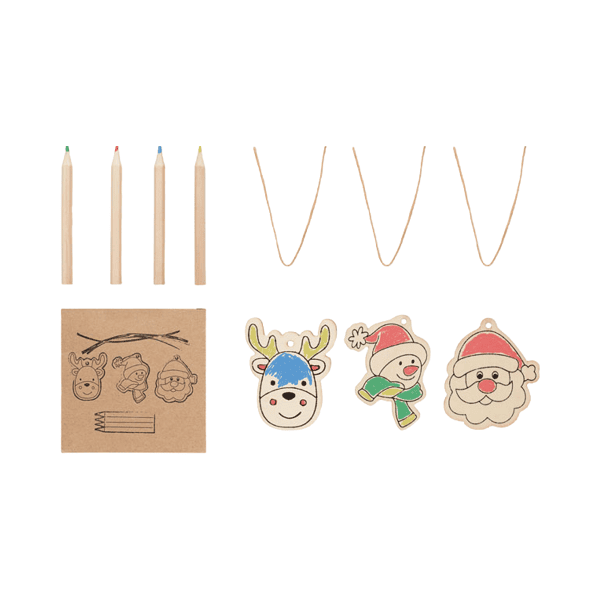 snowie-wooden-christmas-ornaments-with-pencils Snowie DIY Christmas ornament kit