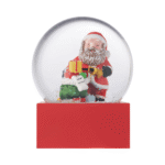 Tinsel Christmas snow globe front view
