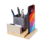 Bamboo and felt desk organizer Dubai