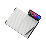 Corporate gift notebook with built-in ruler