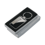 Stylish gunmetal keychain in elegant gift box