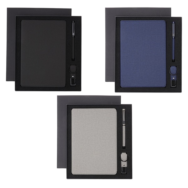 Bungur – Sustainable Gift Set with Refillable Notebook, Pen and USB Keychain