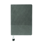Soft PU cover notebook in A5 size with metal plate