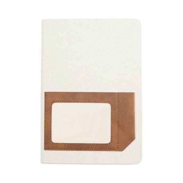 canvas-a5-notebook-front-pocket Canvas recycled canvas A5 notebook with pocket