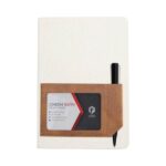 Eco A5 notebook with recycled canvas cover
