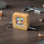 Portable Metric Bamboo Keychain for Executives
