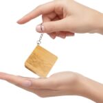 Compact Bamboo Keychain for Corporate Gifting