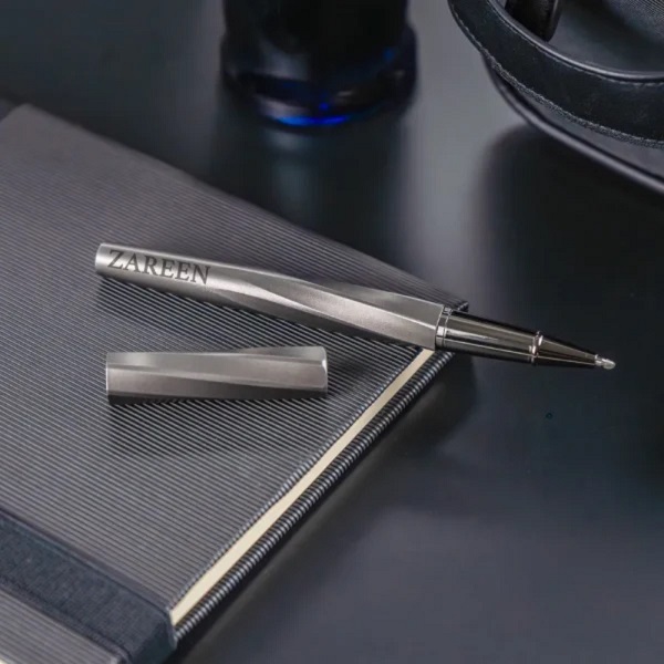 Luxury rollerball pen in PU leather box