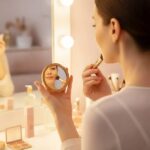 Branded corporate bamboo pocket mirror