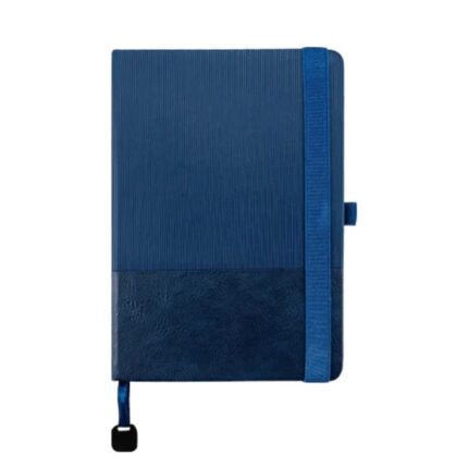 PU notebook in A5 size with metal plate bookmark