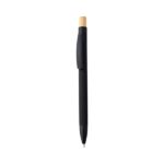 Trigger metal push action ball pen with soft rubber grip